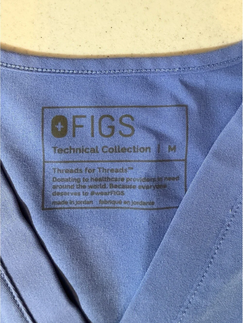 Figs Catarina Scrub Top Womens Size M PO 5315 Blue